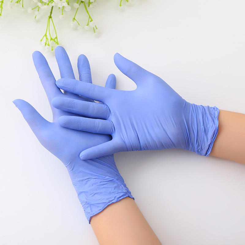 Nitrile  glove flock lined chemical industrial gloves