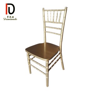 2019 Good Quality Stacking Banquet Chair -
 stackable gold wedding chiavari chair – Dominate