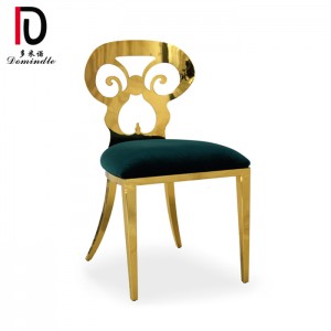 2019 China New Design Gold Wedding Chair -
 Indigo stainless steel dining chair for event – Dominate