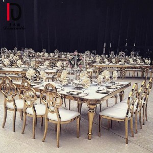 Modern triangular stainless steel wedding table