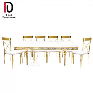 New design stainless steel frame wedding table