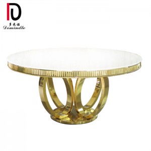 White glass wedding table round