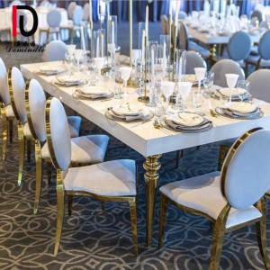 2019 China New Design Gold Hotel Table -
 Stainless steel MDF top wedding table – Dominate