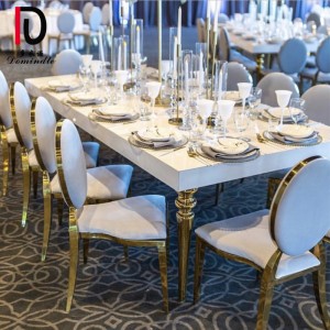 OEM Manufacturer Event Wedding Glass Table -
 Stainless steel MDF top wedding table – Dominate