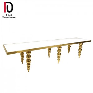 독특한 스테인레스 스틸 황금 웨딩 테이블