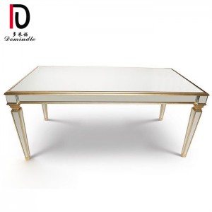 Wedding use mirror glass table for rental
