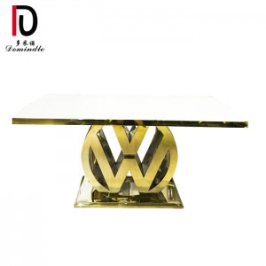 Big Discount Banquet Table -
 Wedding gold stainless steel table  – Dominate