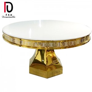 Hot Sale for Glass Top Cake Table -
 Golden design stainless steel banquet table  – Dominate