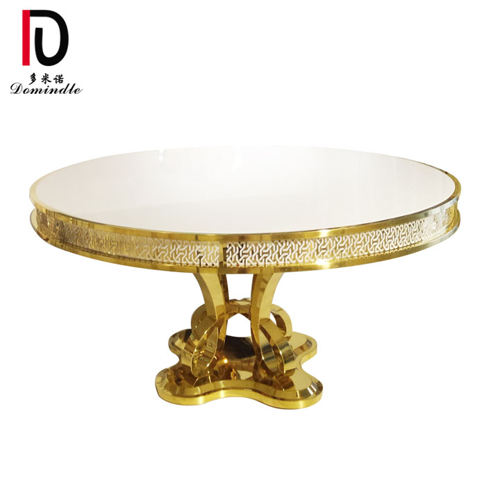 Manufacturing Companies for Gold Metal Dining Table - Wedding round table stanless steel – Dominate