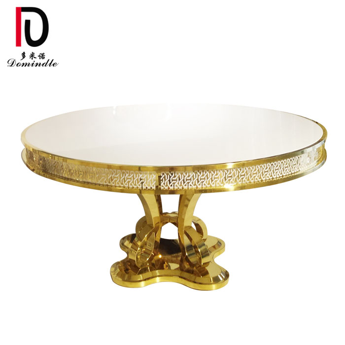 PriceList for Mirror Glass Wedding Table - Wedding round table stanless steel – Dominate