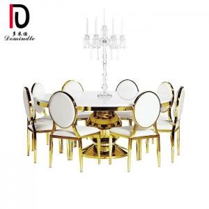 Round wedding mirror glass dining table