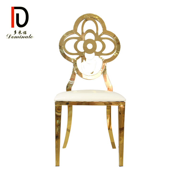 Factory Cheap Silver Stainless Steel Banquet Chair - Cherry gold wedding dining chair for events – Dominate