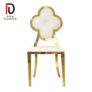 OEM/ODM Supplier Gold Folding Stainless Steel Wedding Chair -
 Clover dining stainless steel chair – Dominate