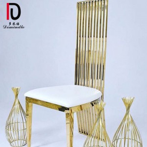 High back stainless steel chair for wedding