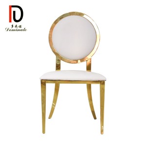 8 Year Exporter Gold Wedding Dining Chair -
 Moon wedding gold dining chair – Dominate