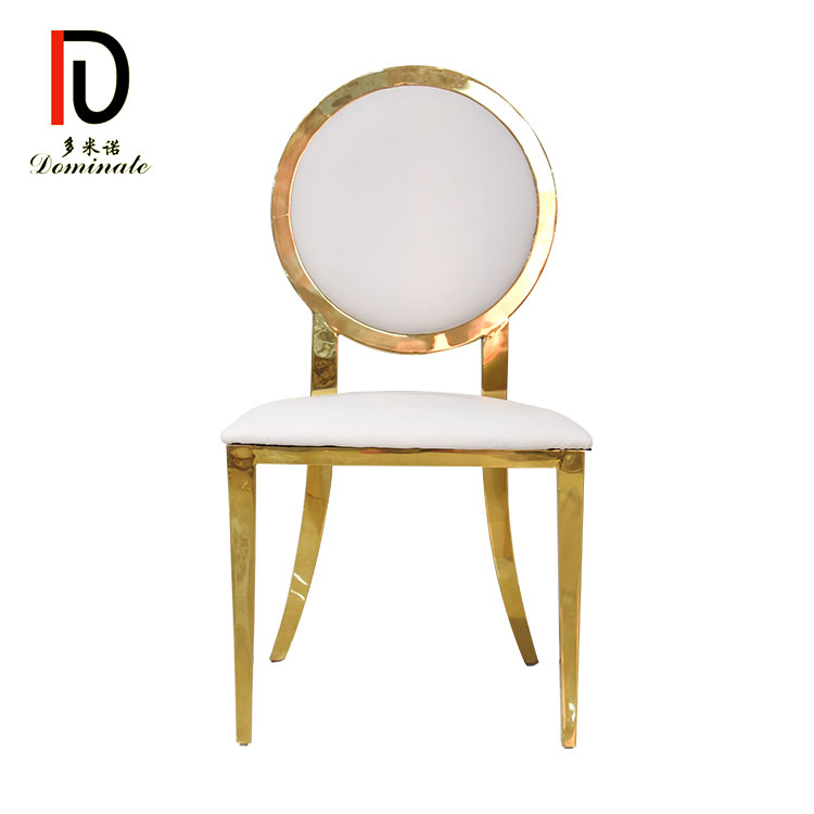 professional factory for Silver Banquet Chair - Moon wedding gold dining chair – Dominate