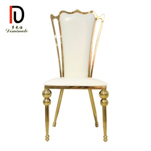 Professional Design New Design Stainless Steel Chair -
 Peacock dining stainless steel gold chair – Dominate