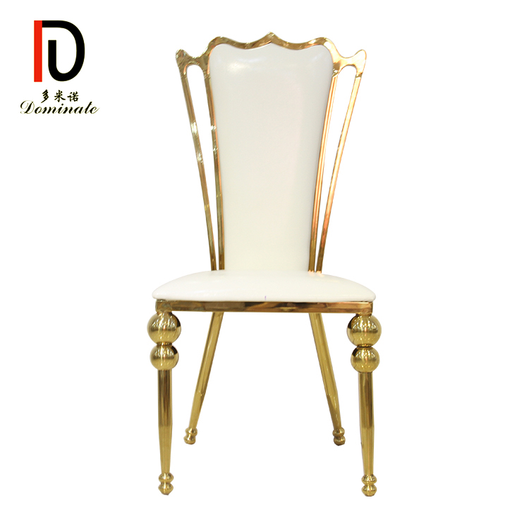 Personlized Products Stackable Event Chair - Peacock dining stainless steel gold chair – Dominate