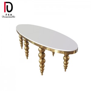 High Quality for Event Glass Table -
 Luxury stainless steel legs wedding oval table – Dominate