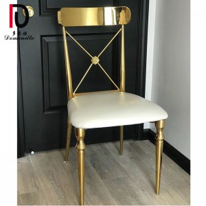 Chinese Professional Golden Hotel Chair -
 Wedding design Rococo dining chair – Dominate