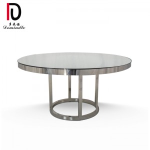 Wedding event stainless steel gold table