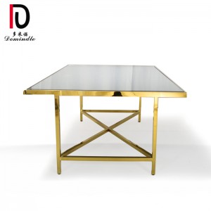 Rectangular dining stianless steel wedding table