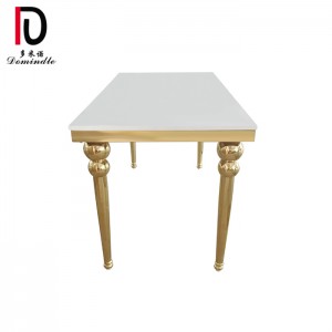 Gold stainless steel legs wedding table