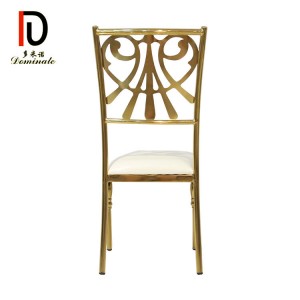 Factory Cheap Hot Round Back Wedding Chair -
 Spider dining gold stainless steel wedding chair – Dominate