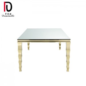 Unique stainless steel golden wedding table