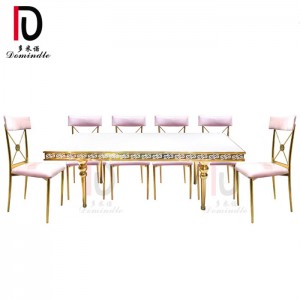 New design stainless steel frame wedding table