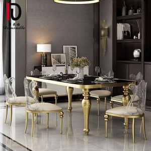 Ny design matbord guld kant