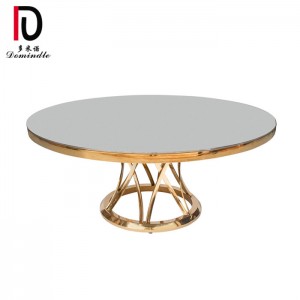 PriceList for Mirror Glass Wedding Table -
 Round glass dining table for wedding events – Dominate