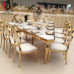 Modern triangular stainless steel wedding table