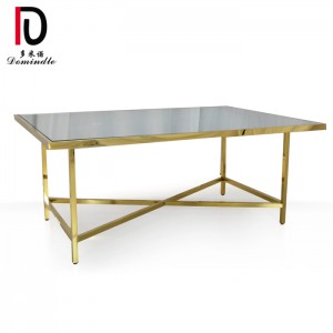 Free sample for Bride And Groom Cake Table -
 Rectangular dining stianless steel wedding table – Dominate