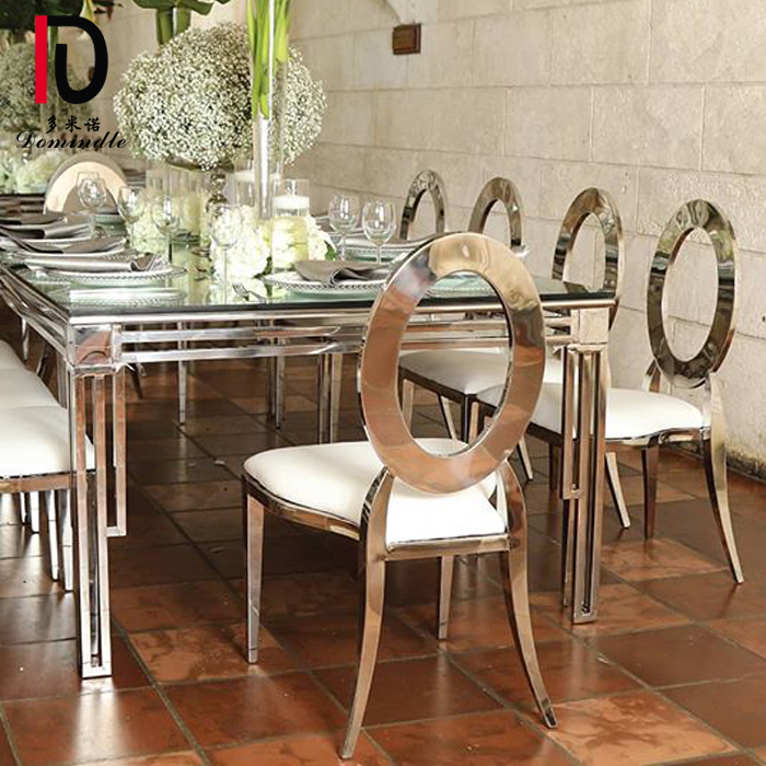 Top Quality Round Metal Stainless Steel Table - luxury design stianless steel wedding table – Dominate