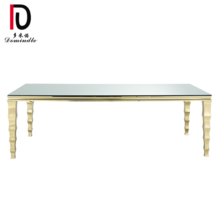 Factory supplied Metal Banquet Table - Unique stainless steel golden wedding table – Dominate