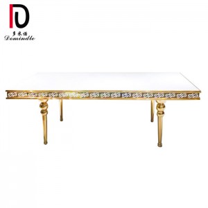 Good quality Gold Stainless Steel Hotel Table -
 New design stainless steel frame wedding table – Dominate