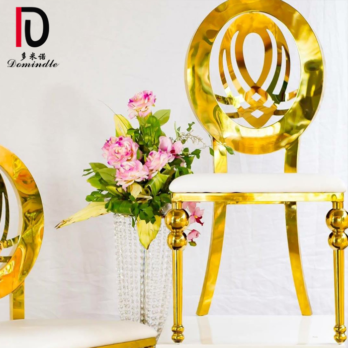 China Manufacturer for Hotel Gold Stackable Stainless Steel Chair - Wedding design Celine dining chair – Dominate