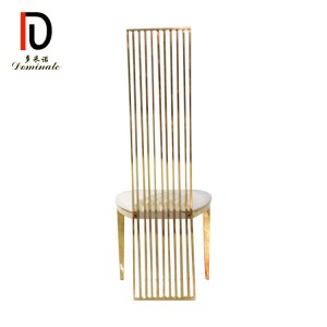 High back stainless steel chair for wedding