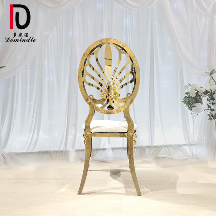 Factory Cheap Hot Round Back Wedding Chair - Dubai gold dining chair for banquet – Dominate