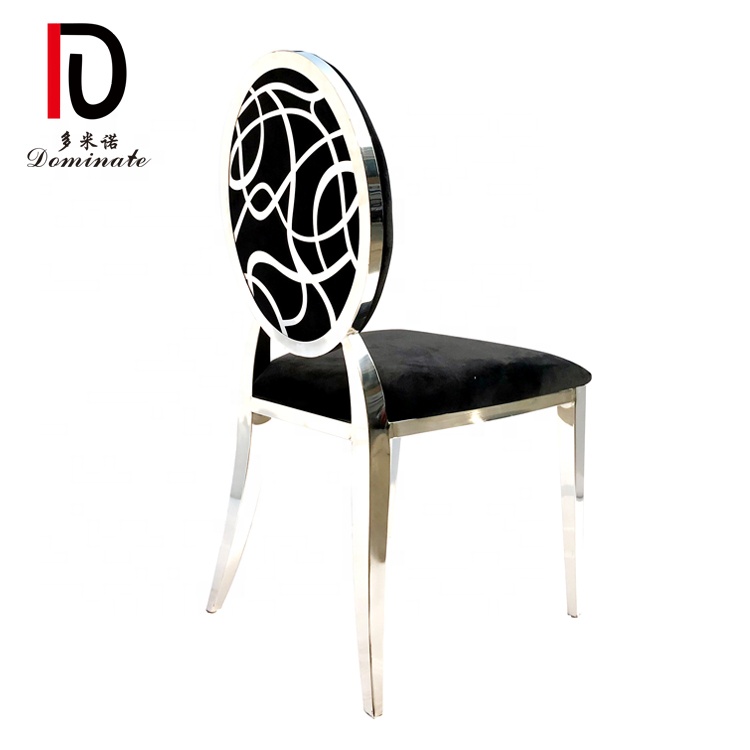 Luxury stainless steel flower back wedding chair for events