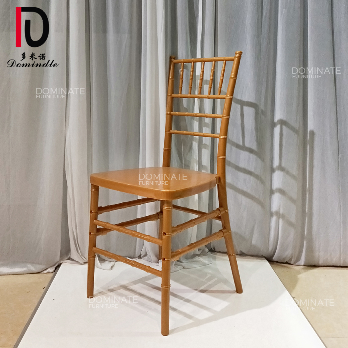 OEM Stackable Stainless Steel Wedding Chair – Stackable Gold Color Plastic Banquet Wedding Tiffany Chair For Rental – Dominate detail pictures