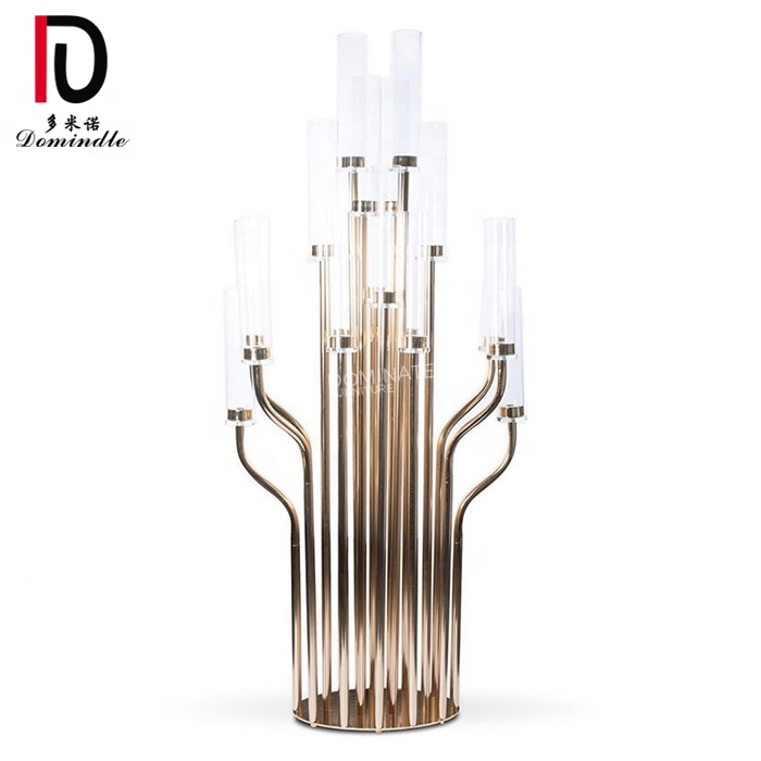 Hot selling stainless steel  holder wedding decoration candlestick metal