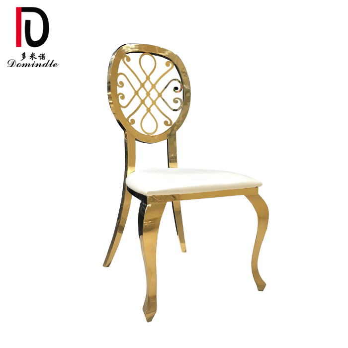 China Banquet Chair Golden –  Modern gold stainless steel wedding chair – Dominate