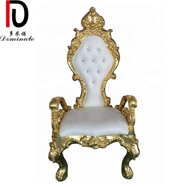 Luxury New Design Throne Chair Royal Carved Wooden Bride And Groom Wedding Chair