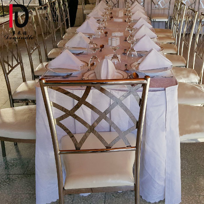 China Stacking Banquet Chair –  Elegant Gold Wedding Tiffany Chairs for Modern wedding party event party – Dominate