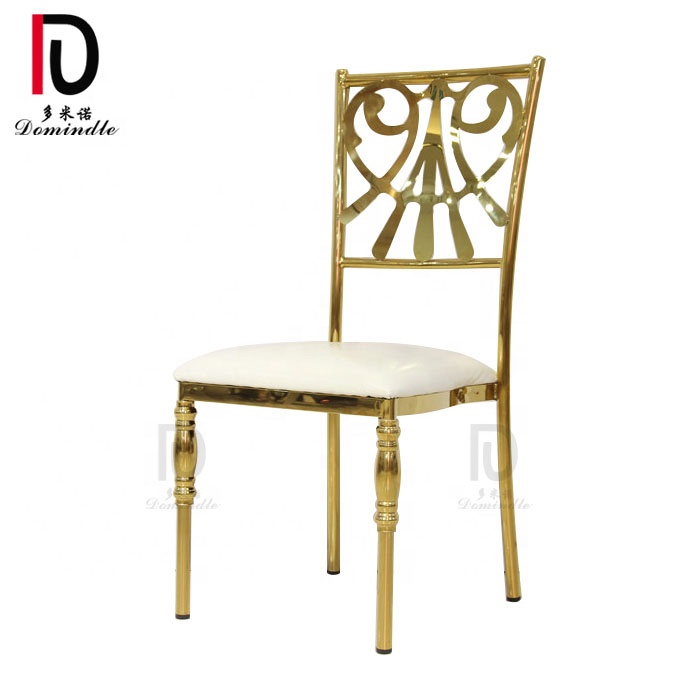 Wedding events elegant gold stainless steel banquet wedding chair Featured Image