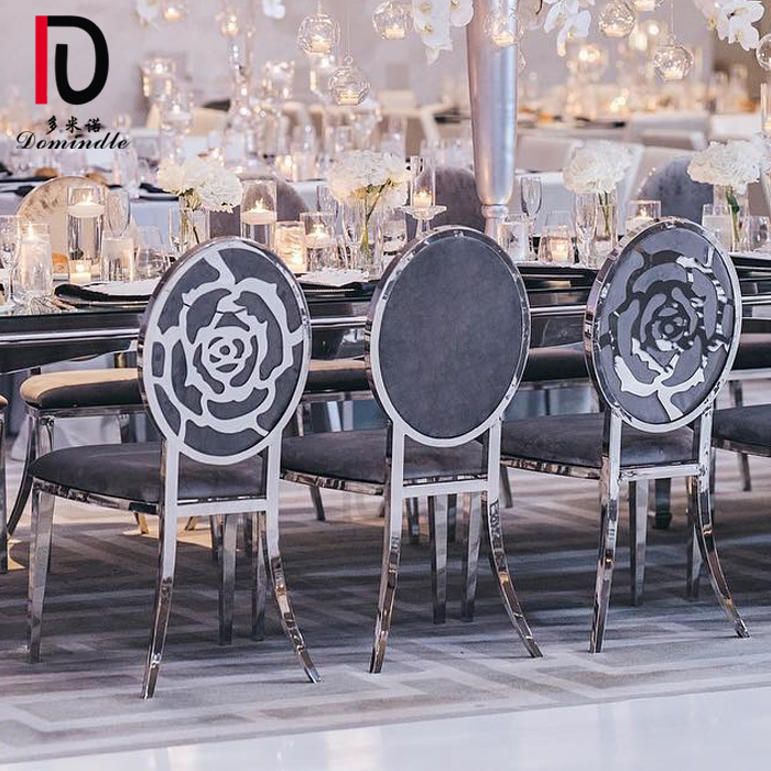 OEM Gold Dining Chair –  Dominate elegant gold frame stainless steel round back wedding and event chair – Dominate