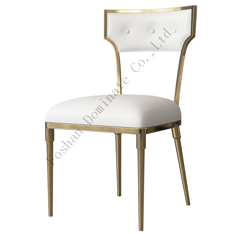 Wholesale Gold Stainless Steel Chair –  Nordic simple hong kong-style dining table and chair set restaurant stool hotel chair – Dominate