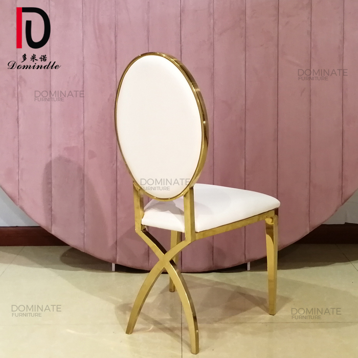 China Hotel Banquet Chair –  High end hot design stainless steel commercial hotel luxury gold chair – Dominate